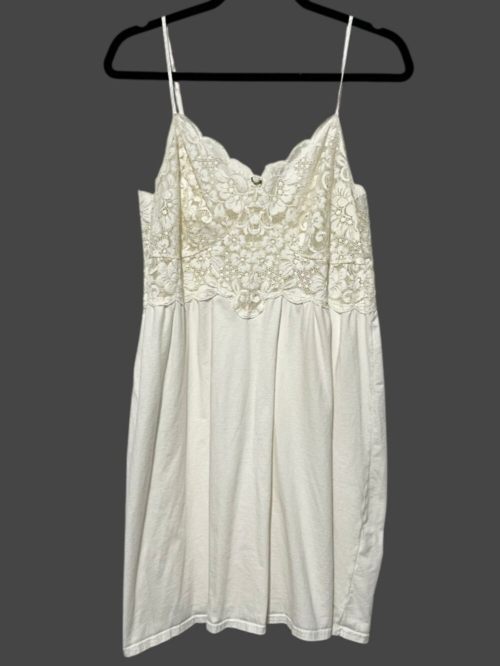 Victorias Secret Vintage Slip L Babydoll Ivory Lace 90s Coquette Cottagecore